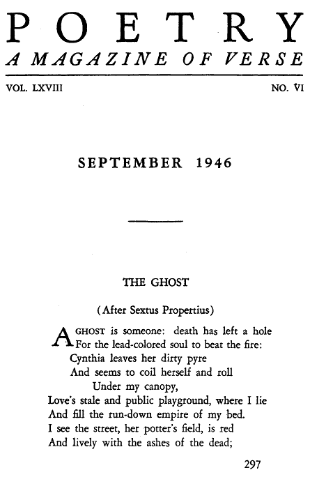 "The Ghost" by Robert Lowell