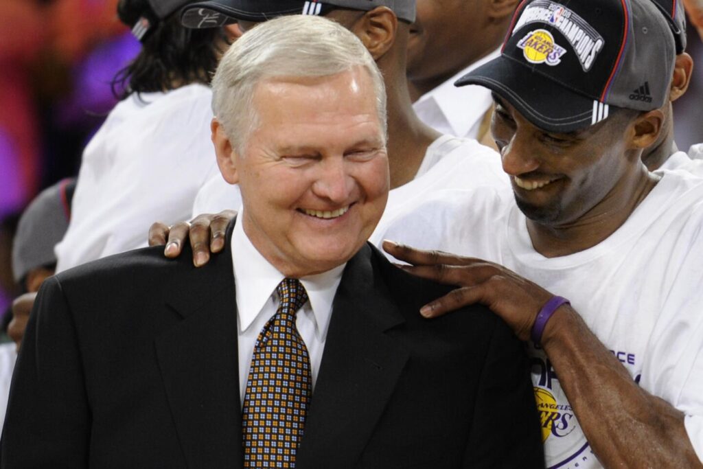 Jerry West with Kobe Bryant