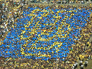 The Cal student section at California Memorial...