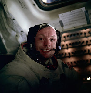 Neil Armstrong photographed by Buzz Aldrin aft...