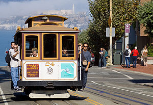 Cable Car of the Powell-Hyde line in San Francisco