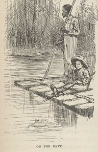 Huck and Jim on the raft