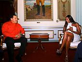 Hugo Chavez and Naomi Campbell