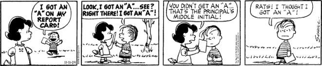 Peanuts comic