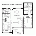 Two-bedroom floorplan