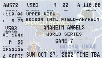 Game 7 World Series ticket