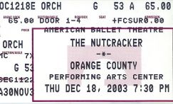 Nutcracker ticket stub