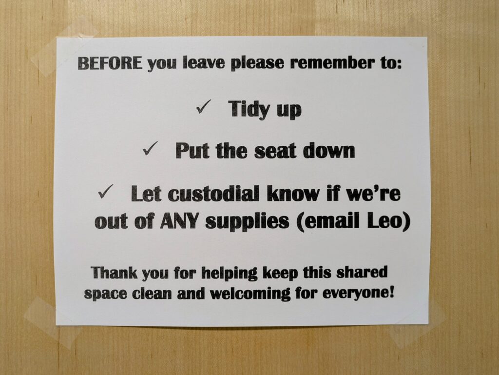 Bathroom sign